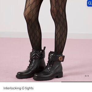 Gucci Interlocking G Tights Black Small NWT